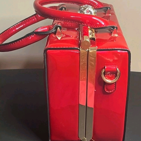 Red Designer Handbag - Picture 3 of 6